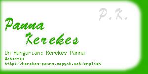 panna kerekes business card